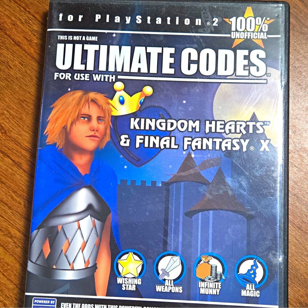 Action Replay Ultimate Codes PS2 Kingdom Hearts Final Fantasy X Unofficial